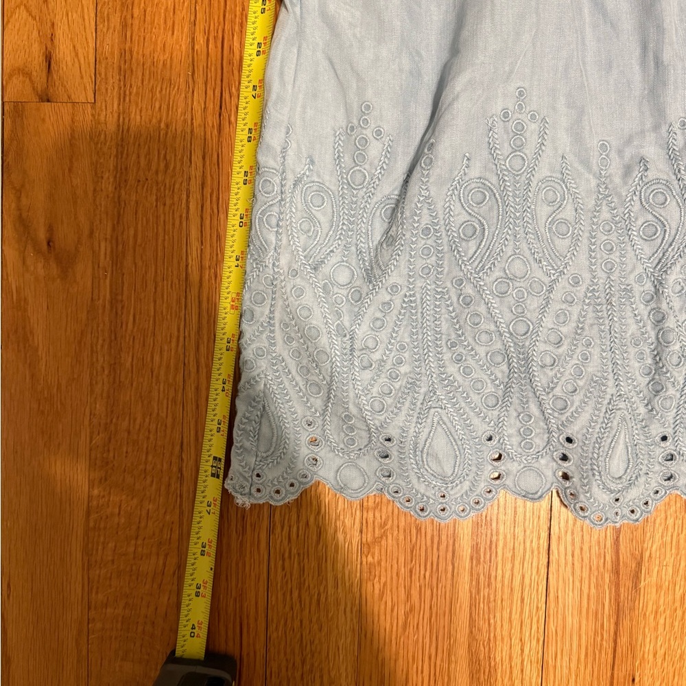 Anthropologie Holding Horses Eyelet Hem Sleeveless Dress Boho Summer Mini - Picture 16 of 16